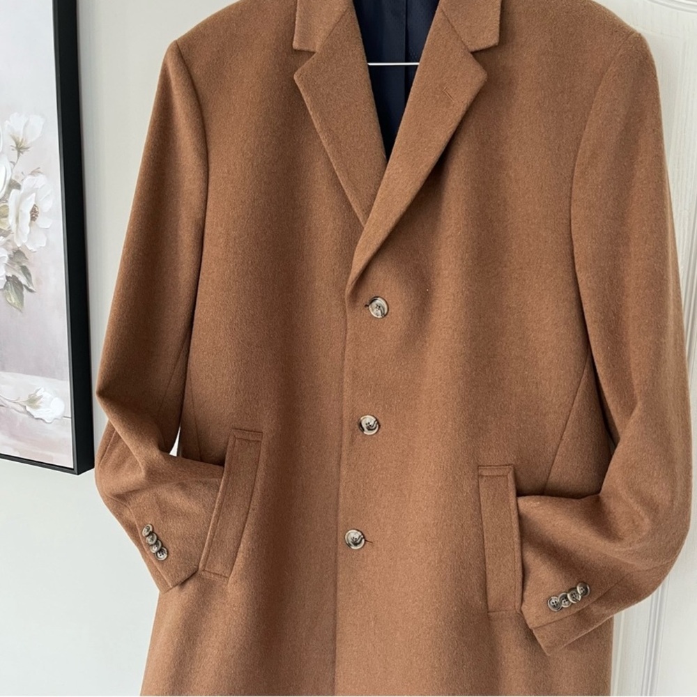 Tan Pea Trench Coat Kenneth Cole Reaction Men's 44R EUC Sophisticated